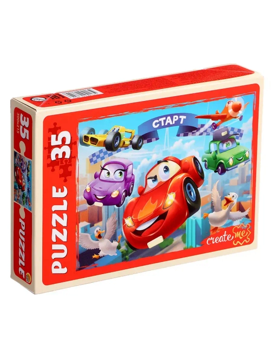 Пазл для детей 3 4 лет Крутой вираж 35 элементов