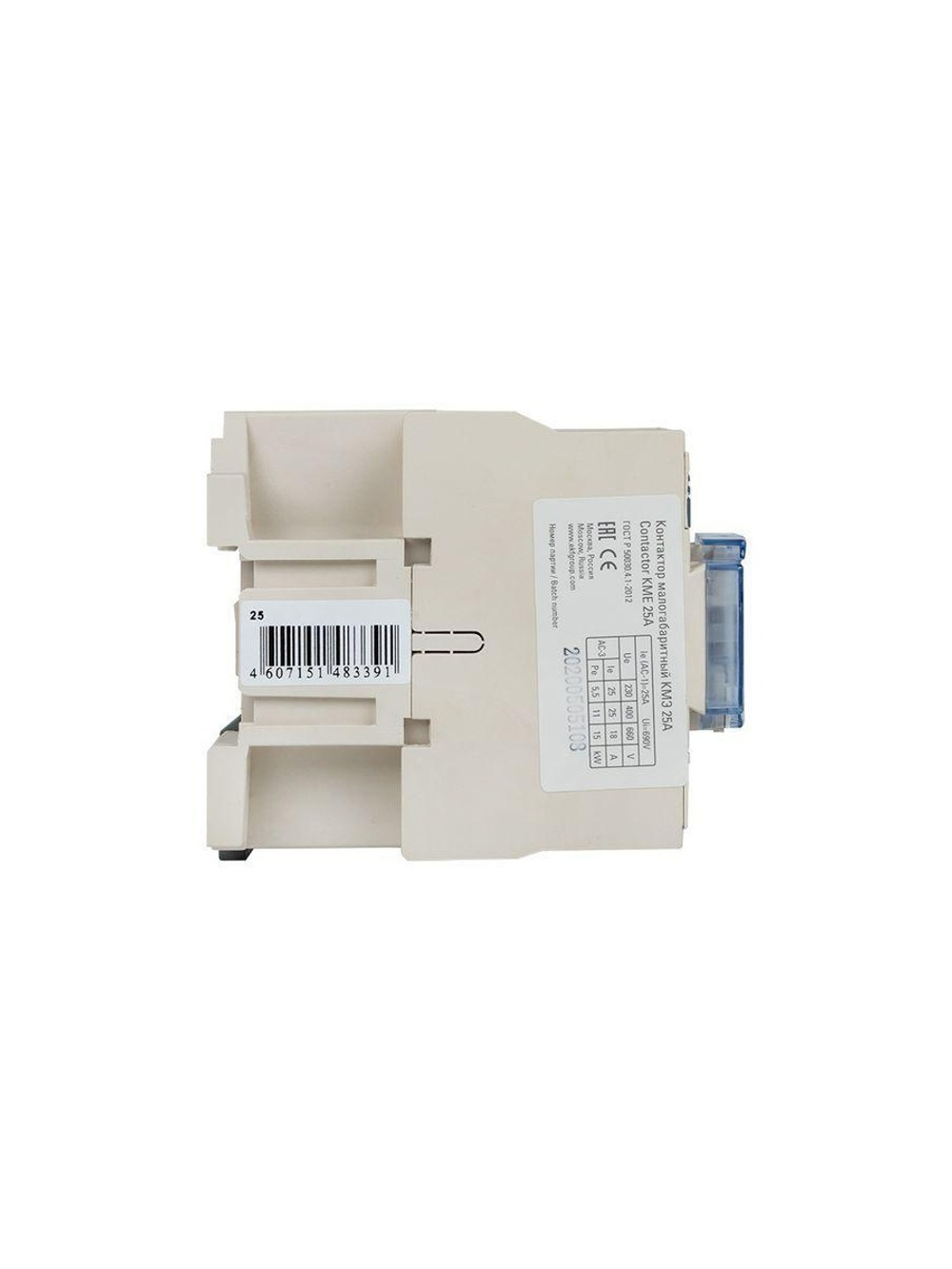 Контактор КМЭ 25А кат. 380В AC 1НЗ EKF ctr-s-25-380-nc