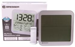 Часы настенные Bresser MyTime Meteotime LCD, серебристые