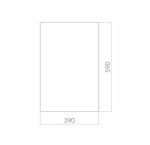 Зеркало MIXLINE прямоугольник 390*590 (ШВ) б/полки