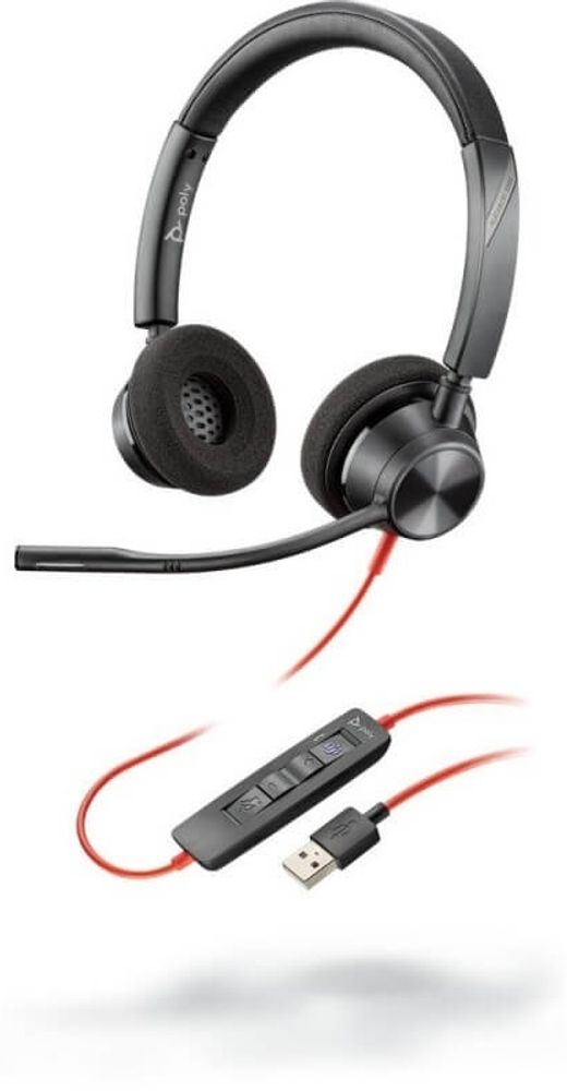 Наушники Plantronics Poly Blackwire 3320-M USB-A черный