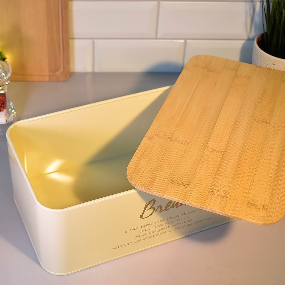 Хлебница "Арктик" 2в1 6л 34*18*12,5см, цвет бежевый