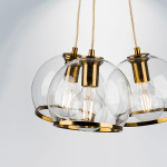 729031 Люстра SFERICO 3х40W E27 ЛАТУНЬ/ПРОЗРАЧНЫЙ