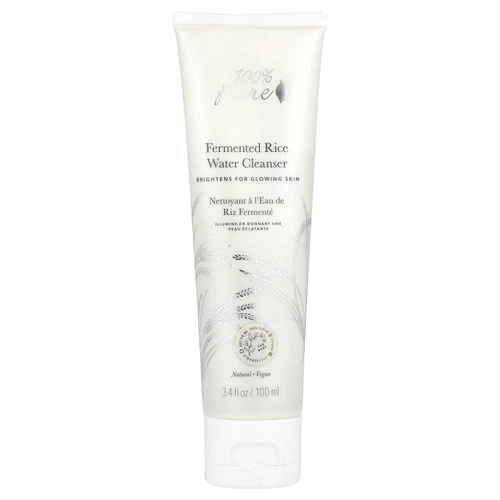 100% PURE, Очищающее средство с водой из ферментированного риса, 100 мл (3,4 жидк. Унции)