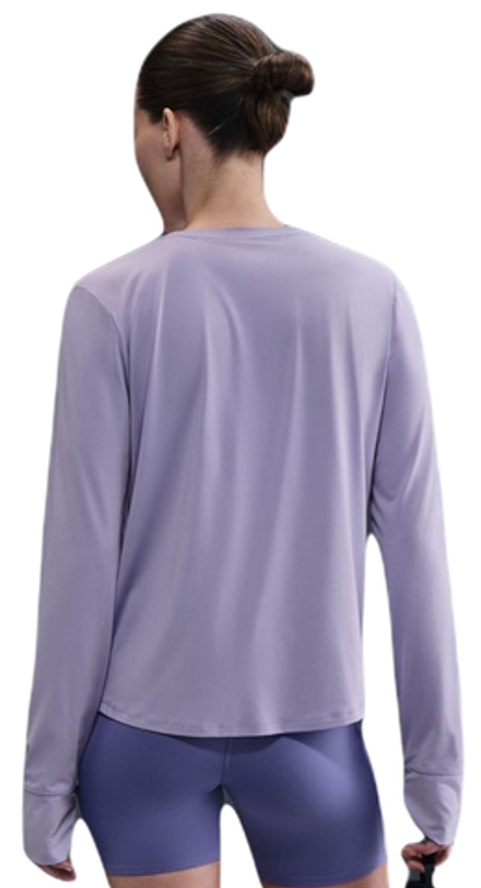 Женская теннисная футболка   Nike One Classic Dri-FIT Long Sleeve - lilac ice/white