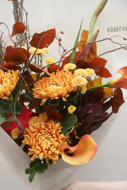 яркий осенний букет детали