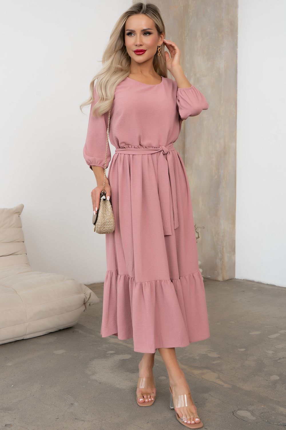 Платье Виолетта (пудровый) Р11-1247/3 Nikol