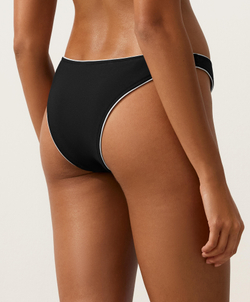 OYSHO Полуоткрытые плавки бикини U-образной формы с Piping, черный