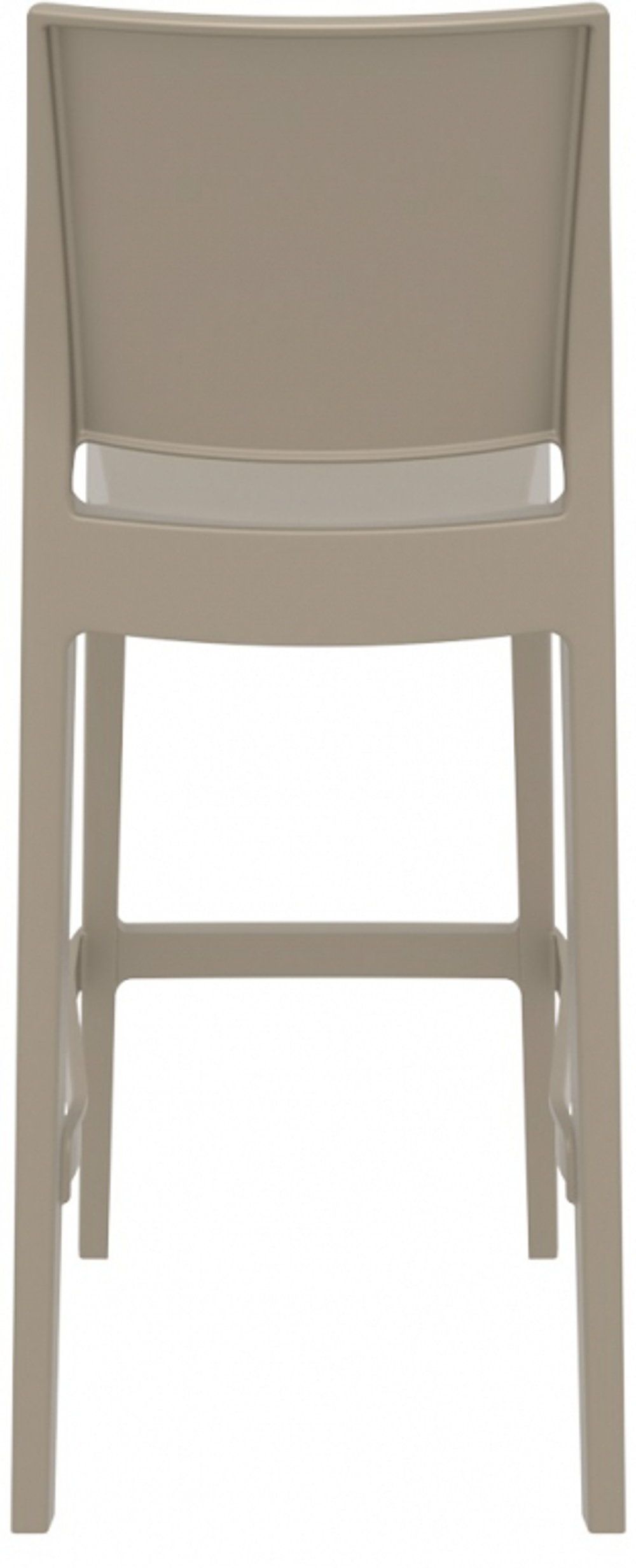 Стул пластиковый барный, Siesta Contract Maya Bar 75, бежевый