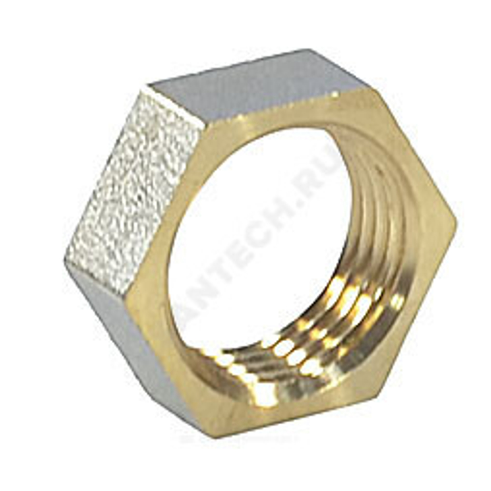 Контргайка латунь никель Ду 20 (3/4") ВР 9020 ГОСТ 32585-2013 Aquasfera 9020-02