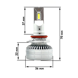 Светодиодные автомобильные LED лампы TaKiMi Altima HB4 (9006) 5500K 12/24V