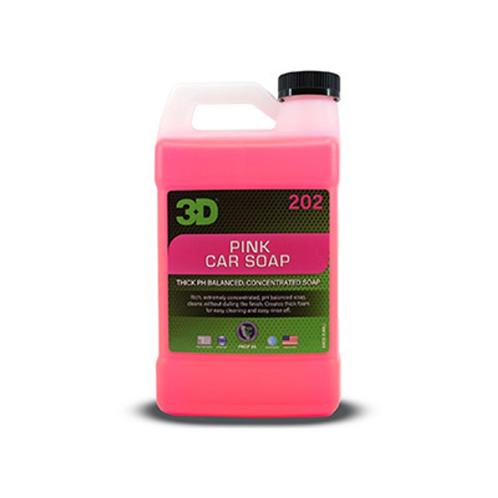 3D Шампунь для ручной мойки автомобиля Pink Car Soap, 1.89л