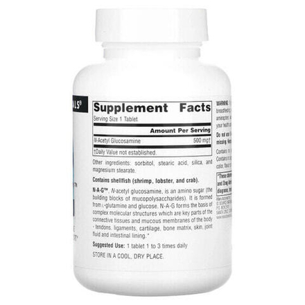 Аминокислоты Source Naturals, N-A-G, 500 мг, 120 таблетки