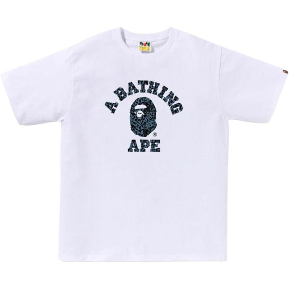 A Bathing Ape Foil Neon Camo College Tee белый синий