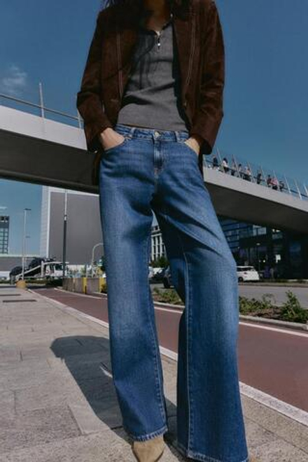 ZARA ДЖИНСЫ RELAXED SLIM С НИЗКОЙ ПОСАДКОЙ Z1975, СИНИЙ