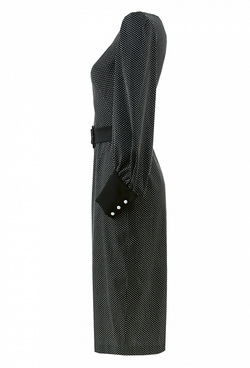 Хлопковое платье-футляр в мелкий горох 10-02-20 SS