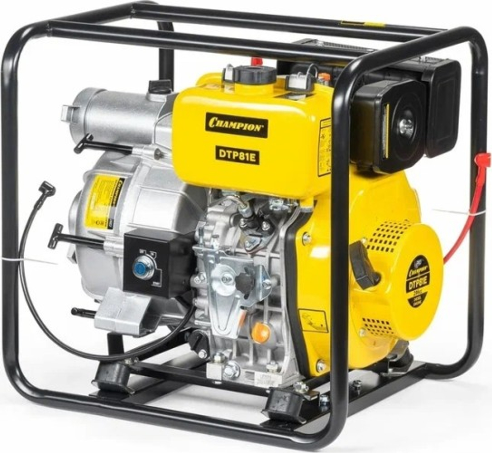Мотопомпа дизельная CHAMPION DTP81E для грязной воды