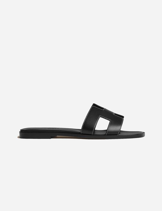 Hermes Oran Sandal Noir