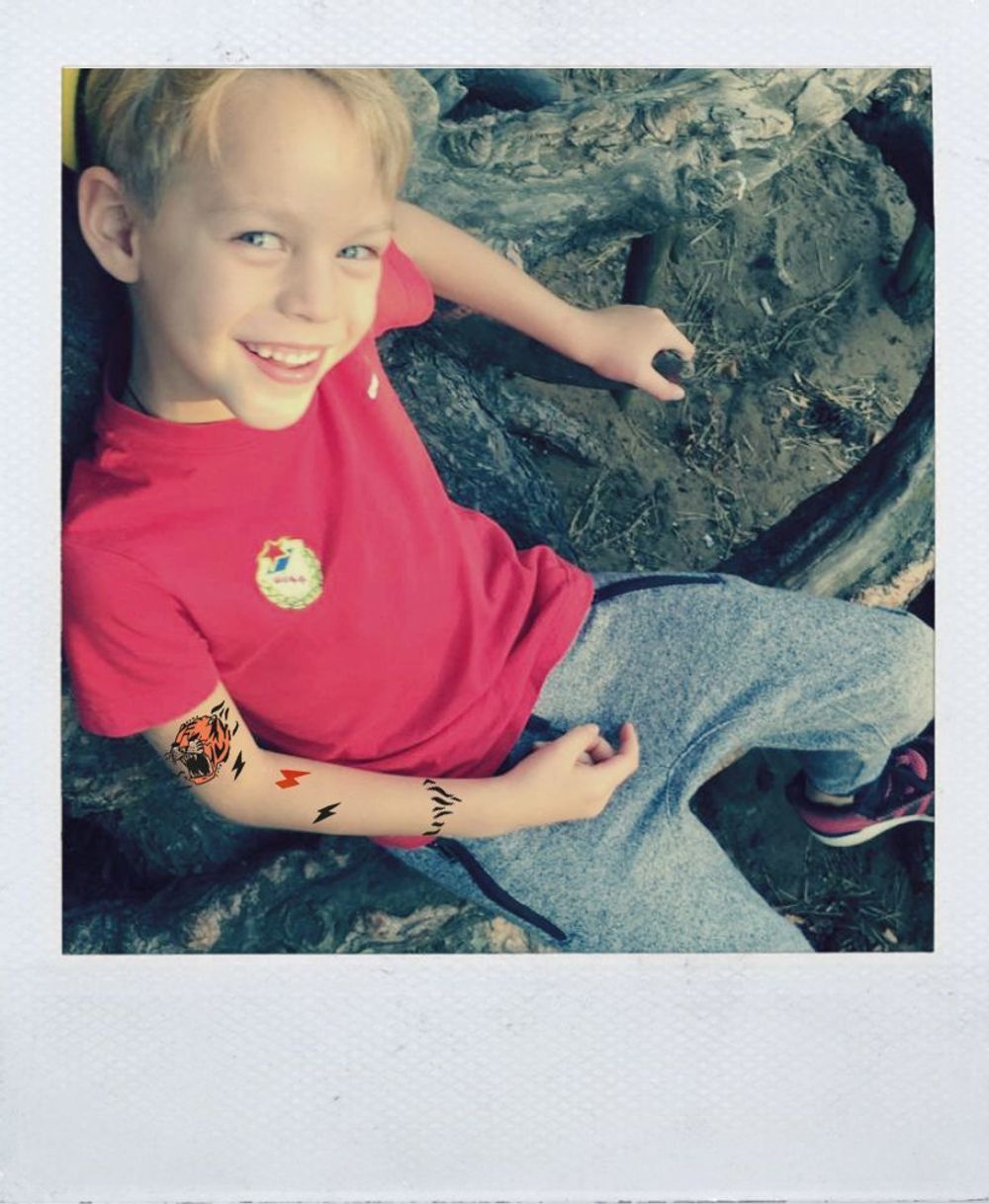 Tattoo - переводилка "Паук, Тигр, Хоккей и Футбол"