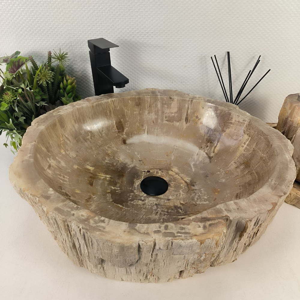 Раковина из окаменелого дерева OD-64757 58*52*16 0177