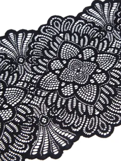 03-202 Кружево эластичное 19 см, черный 170
