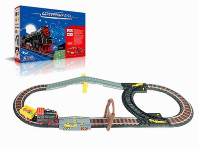 Железная дорога (49х31см) Silverway "Железная дорога с воротами" (1 поезд, 1 вагон)