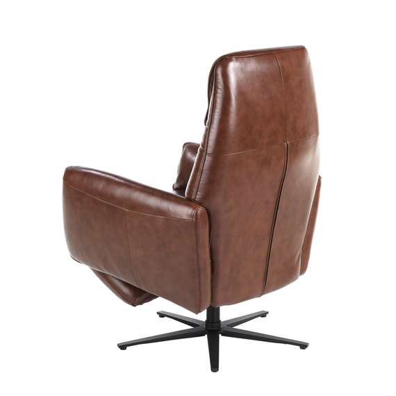 Кресло-реклайнер Angel Cerda 5056, коричневая кожа