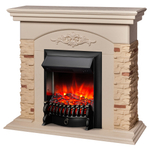 Каминокомплект Real Flame Neapolis WT с очагом Fobos Lux Black (без пульта)