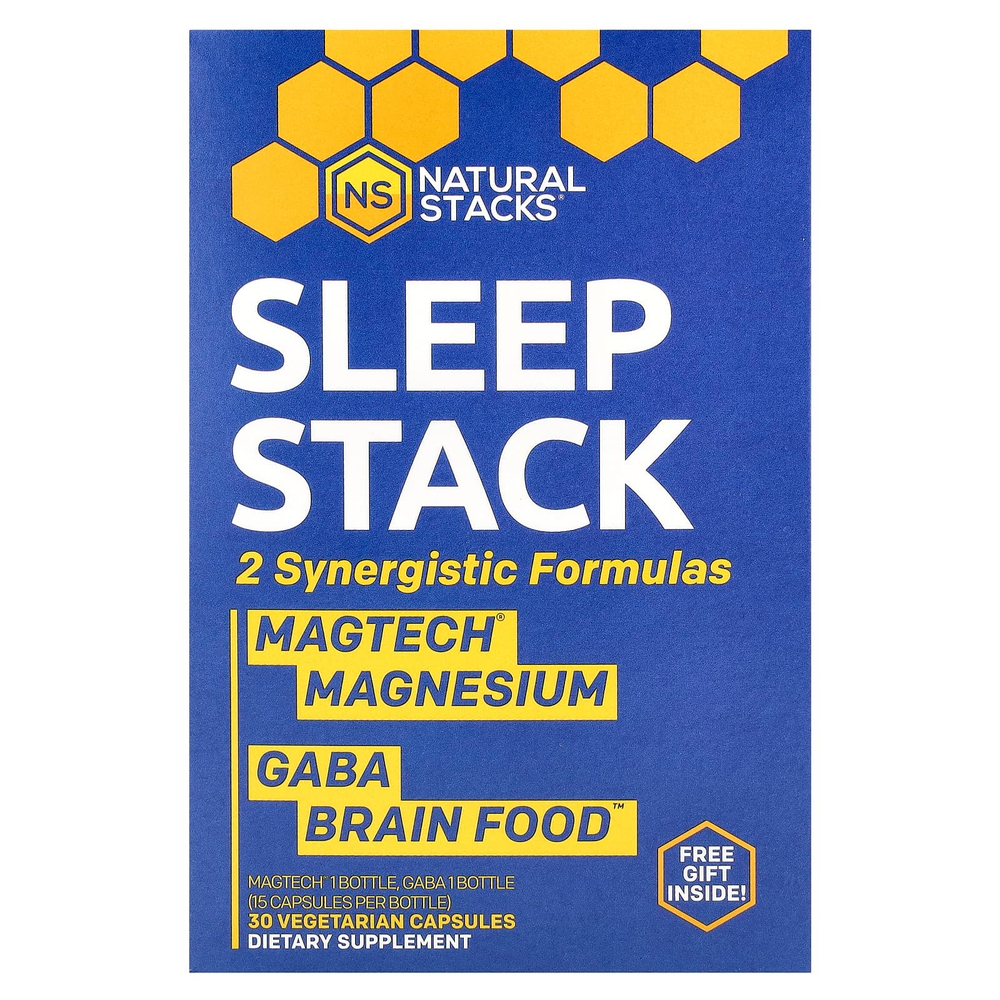 Natural Stacks, Sleep Stack, 2 флакона, 15 вегетарианских капсул в каждой