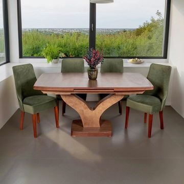 Комплект Стол TOSCANA (160+50) + 4 стула Стул Кармен / ткань