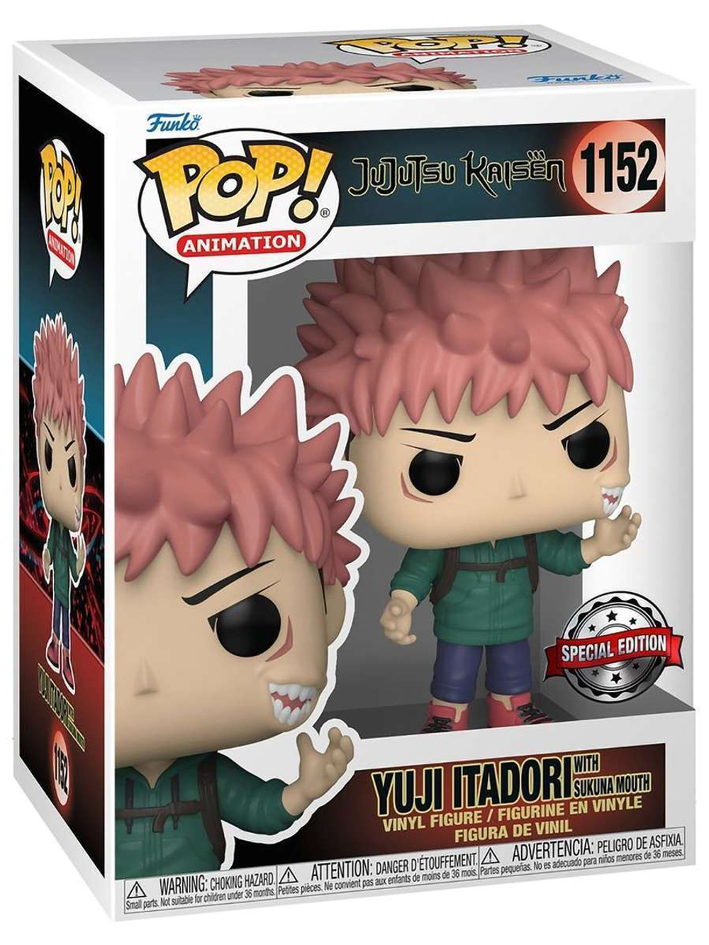 Фигурка Funko POP! Animation Jujutsu Kaisen Yuji Itadori with Sukuna Mouth (Exc) (1152) 64979