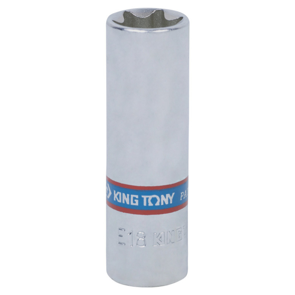 Головка торцевая глубокая TORX Е-стандарт 3/8&quot;, E18 KING TONY 327518M