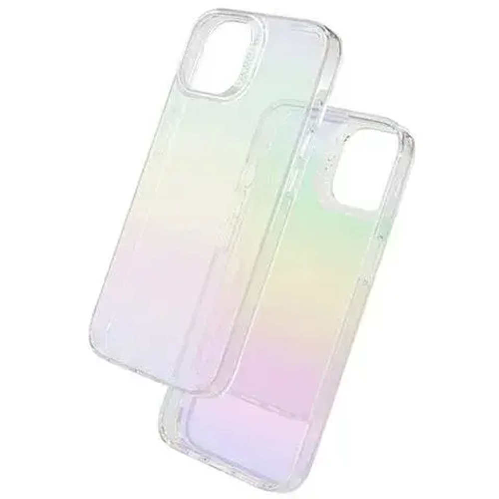 Чехол-накладка Zagg Iridescent Anti-microbial для iPhone 13 Pro пластиковый (фиолетово-зеленый градиент)
