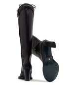 Кожаные сапоги казаки на каблуке Patrizia Pepe - черный(8Y0043 L078)