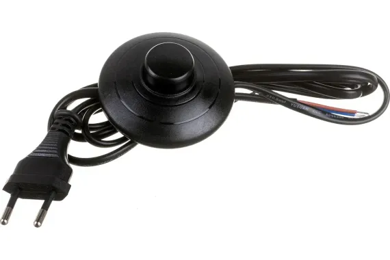 Провод с вилкой для бра Navigator 500Вт 1,7м напольный черный 30145