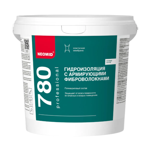 ГИДРОИЗОЛЯЦИЯ С АРМИРУЮЩ.ФИБРОВОЛОК Д ВЛАЖ-Х И МОКРЫХ ПОМЕЩ-Й (1,3КГ) НЕОМИД