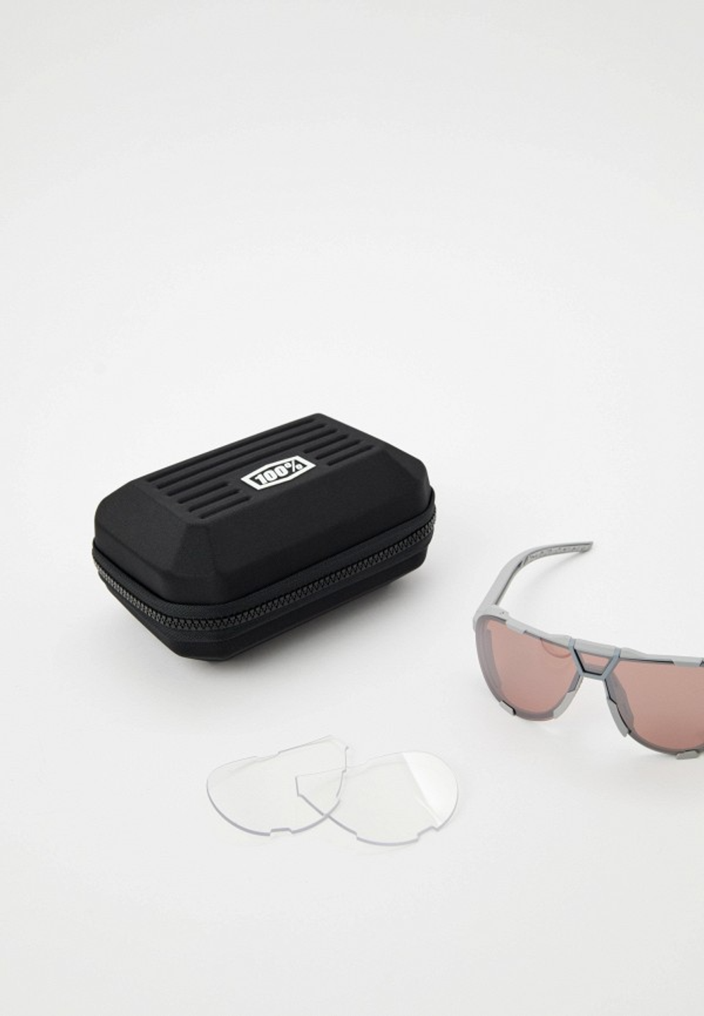 Спортивные очки 100% Westcraft / Soft Tact Stone Grey / HiPER Crimson Silver Mirror Lens