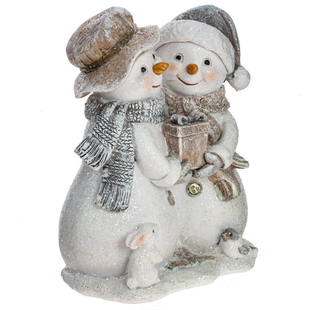 GAEM Фигурка декоративная "Снеговики", L10,5 W6,5 H12,5 см
