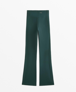 OYSHO Компрессионные брюки клеш Flare Compressive Raise Up, бирюзовый