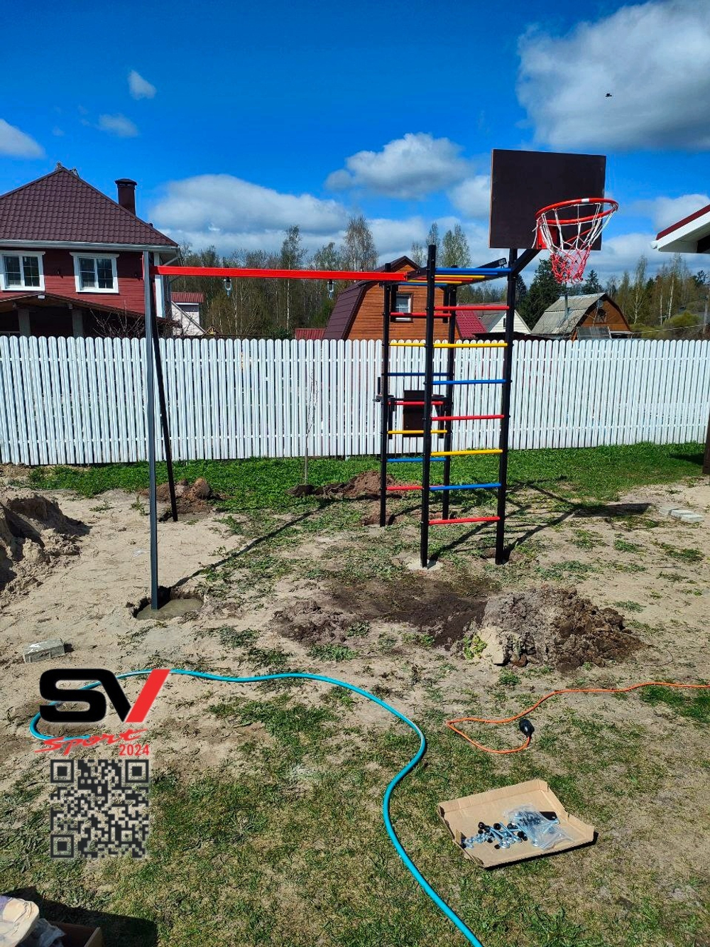 Монтаж уличного спортивно-игрового комплекса Sv Sport