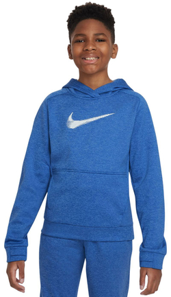 Кофта для мальчика теннисная Nike Multi+ Therma-FIT Pullover Hoodie - небесный