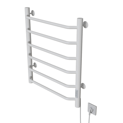Полотенцесушитель MIXLINE MIRA  80х50 (таймер, 253 Вт, 6 перекладин) электрический БЕЛЫЙ