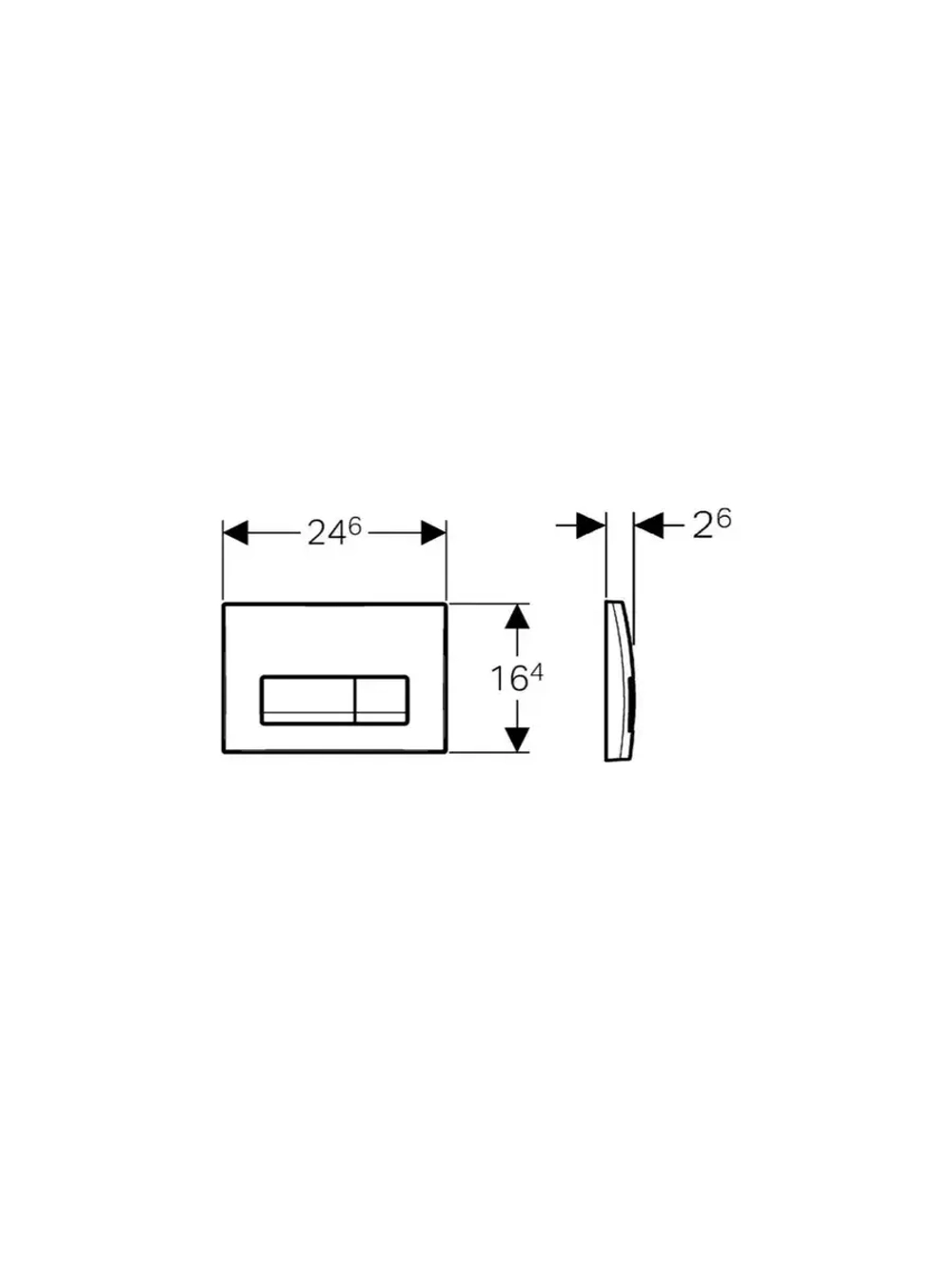 Смывная клавиша Geberit Delta51 глянцевый хром