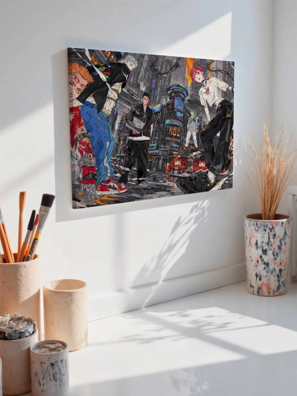 Картина на стену 40 X 50 Город киберпанк