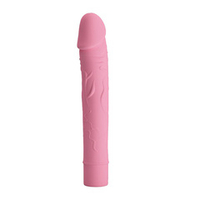 Нежно-розовый вибратор 15,5см с выделенными венками Baile Pretty Love Vic BI-014701-1