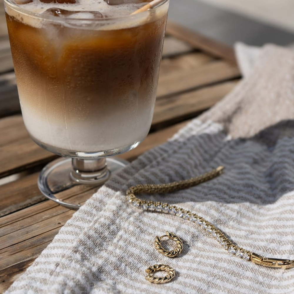 Браслет Qudo CASSIO 18 cm Cristal-Gold 102028/30-1816