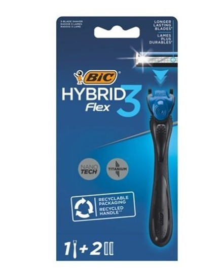 BIC Flex 3 HYBRID Станок +2 кассеты (3-х лезв.)
