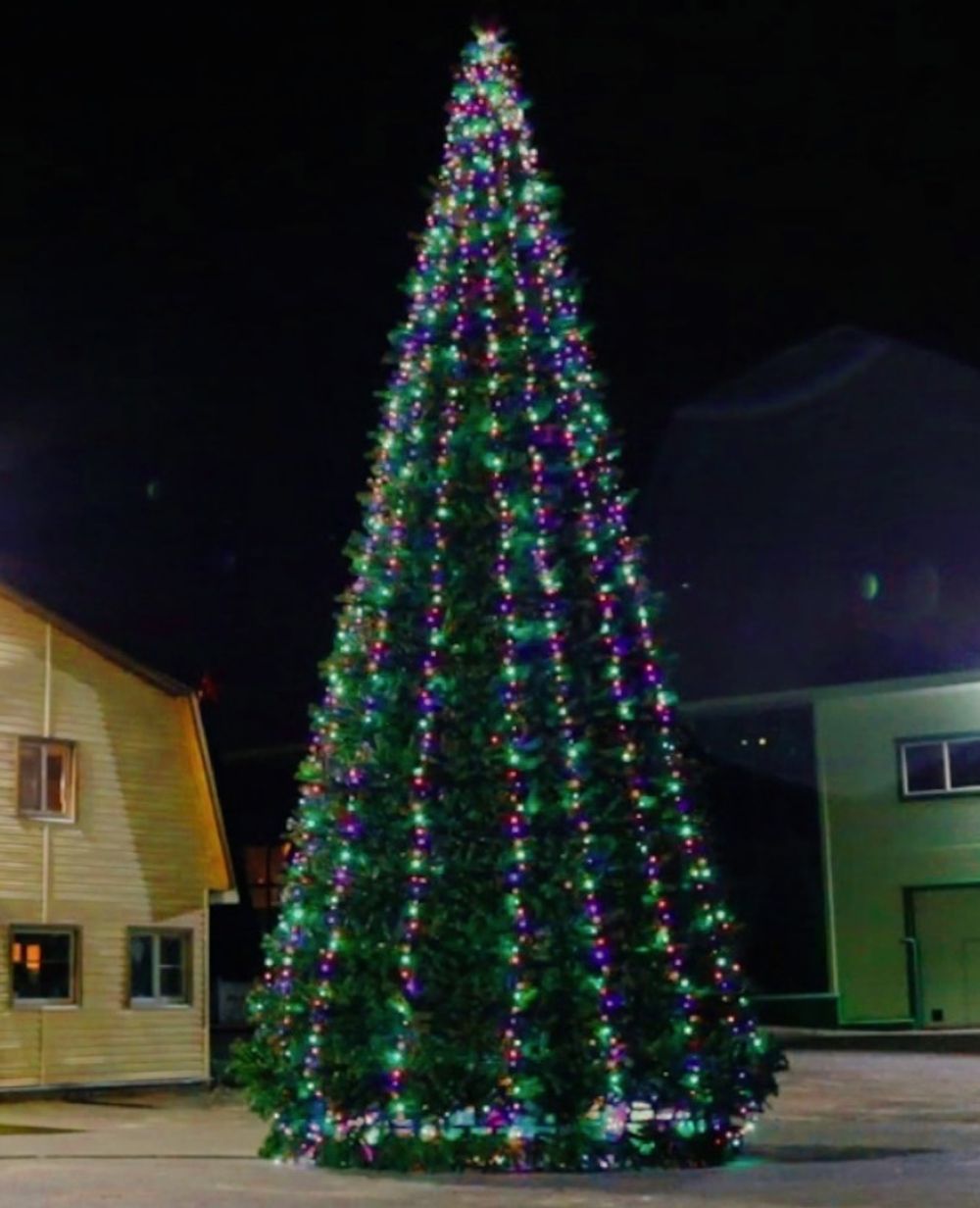 уличная гирлянда на елку "Динамика" цветная