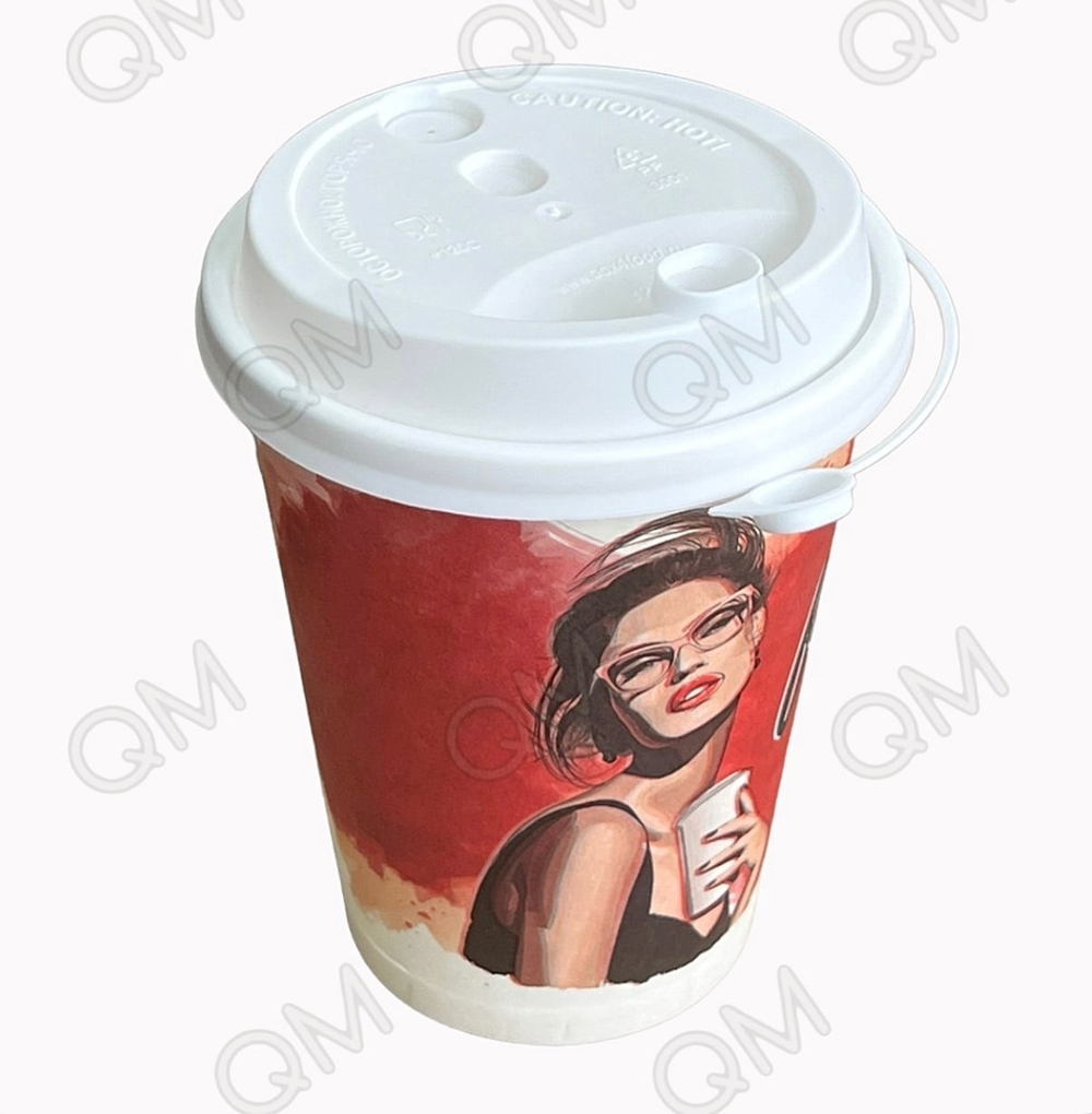 Крышка для стакана 80 мм "Покров. Полимер" с клапаном (белая) (1000шт/кор)