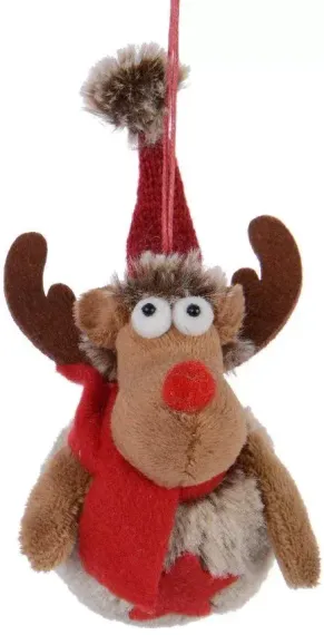 Елочное украшение Олень в колпаке 6*12 см, Kaemingk (611845)